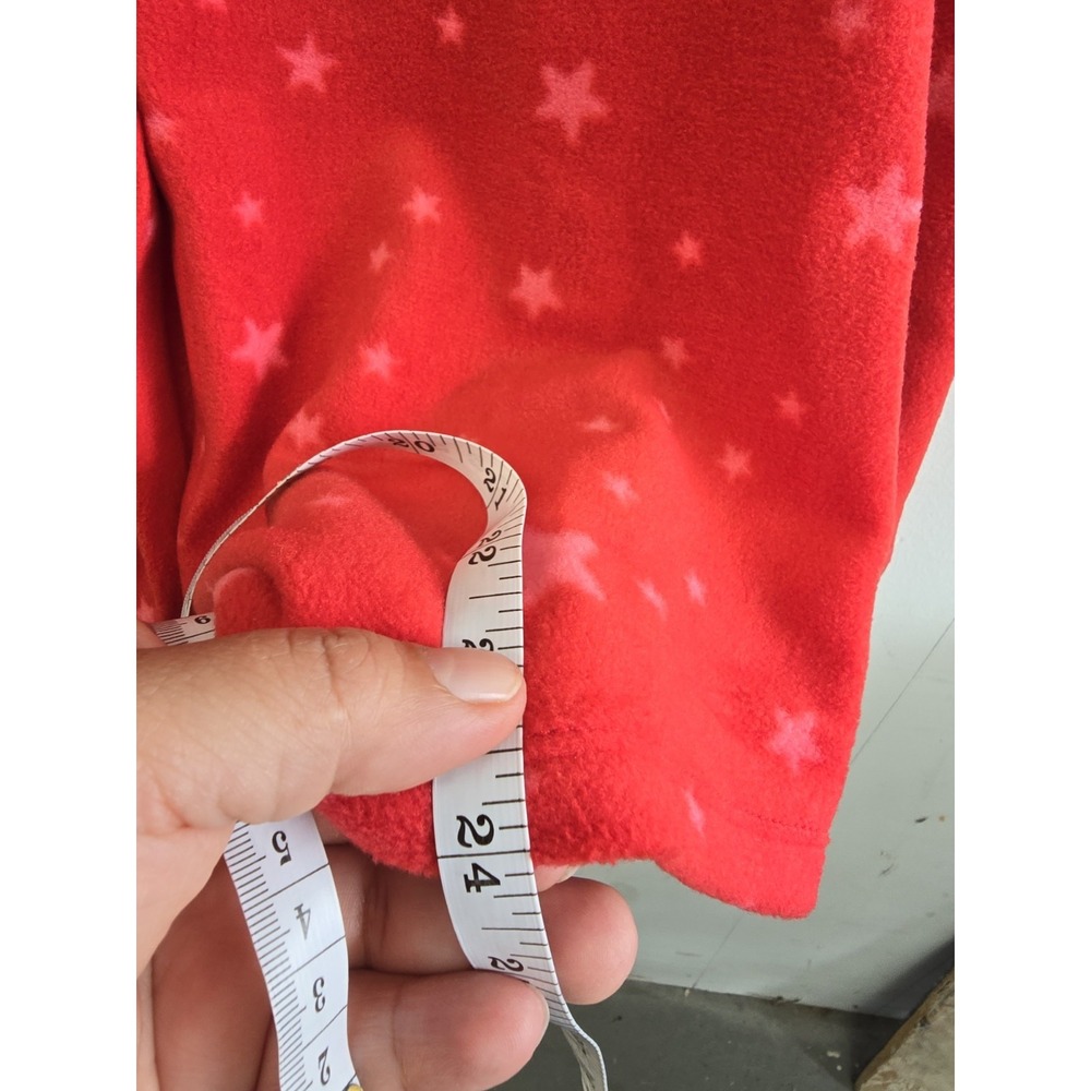 Cuddl Duds Petite Fleecewear Star Fleece Button Front Pajama Set PL Pockets - Picture 4 of 14